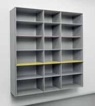 No further shelves are possible behind flaps and lift flaps. Lift flaps with spacer elements and flap hinges Usable depth 27.