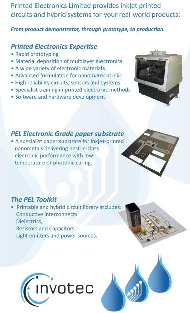 Printed Electronics Limited (PEL) General Overview PEL was founded in 2006 idea formed within a conventional electronics manufacturing business (PCB).