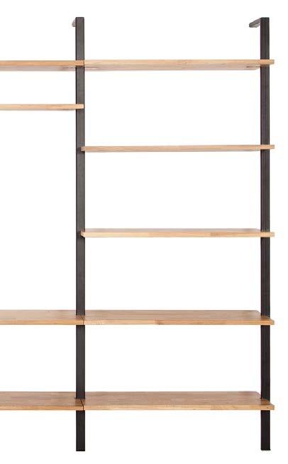 Climb Shelving Unit Expand any unit horizontally by adding gables and shelves, and using extension brackets.