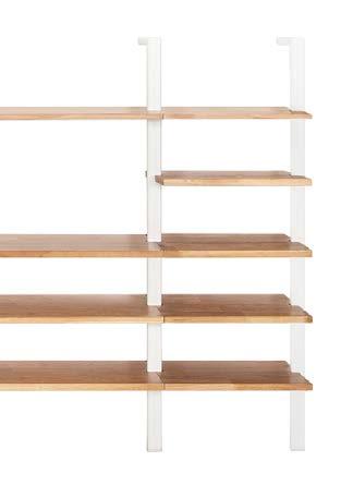 attach a single shelf to a gable eight sets are used in this configuration nine shelf positions on the tall gables 5 1 6 2 7 3 five shelf positions on the short gable 8 9 desk brackets (2