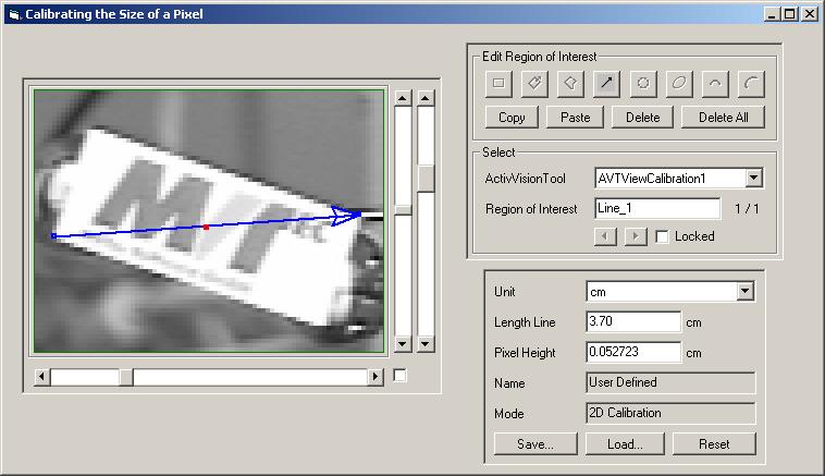 2.5 Calibrating Image Coordinates 25 1 DO NOT check this box 2 3 select AVTViewCalibration1 start to create a line by clicking this button ActivView 4 to draw the line in the image, move the mouse
