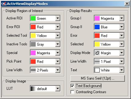 Figure 3.2: Changing display parameters. Note that if you zoom into an image, the display of ROIs is clipped to the displayed part of the image (see e.g. figure 3.2).