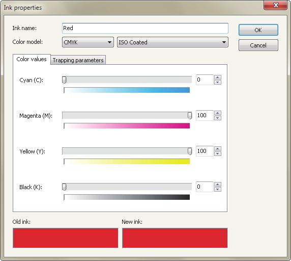 now. 6.6 INK MANAGER 6.6.1 Ink manager window The inks known by the StudioRIP system are managed in the Ink manager window.