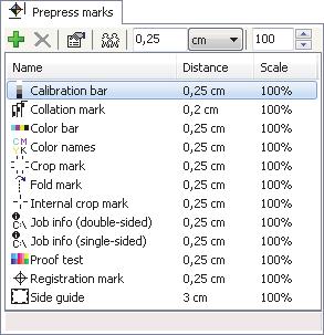 8.5 PRE-PRESS MARKS StudioRIP comes with the most common pre-press marks, but other marks can be defined, or the existing ones can be changed.