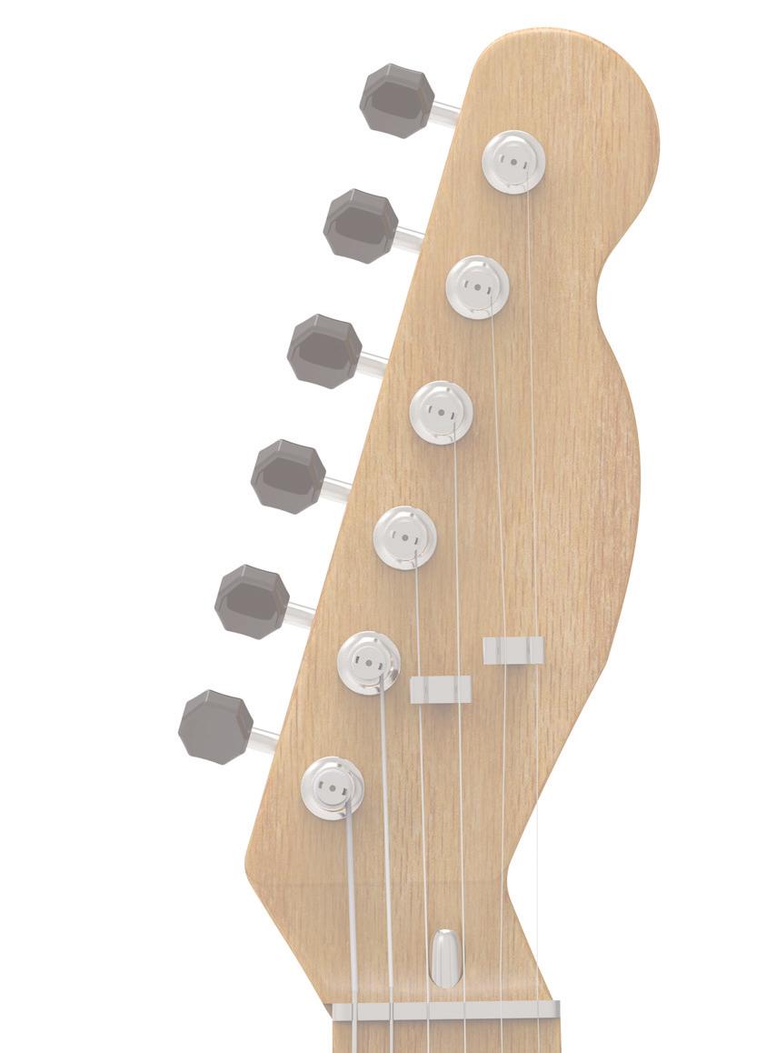 . (continued) The headstock for the guitar is shown below.