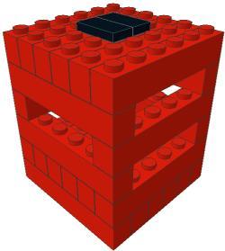 Each Food container has twenty-four 1x6 LEGO bricks and two black 1x2 LEGO plates.