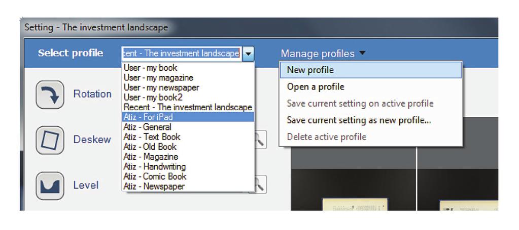 final output Profiles Profiles is a file that contain setting.