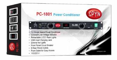 POWER CONDITIONER PC-1801 Power Conditioner Our PC1801 is an updated 1U power conditioner with a host of professional features that are both functional and economical.