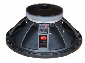 S-182000W General Specifications Nominal Diameter 18, 460 mm Rated Impedance 8 Ohms Peak Power (2) 4000 W Musical RMS 2000 W Sensitivity (3) 97 db Frequency Range (4) 35-1000 Hz Magnet Weight 125 oz