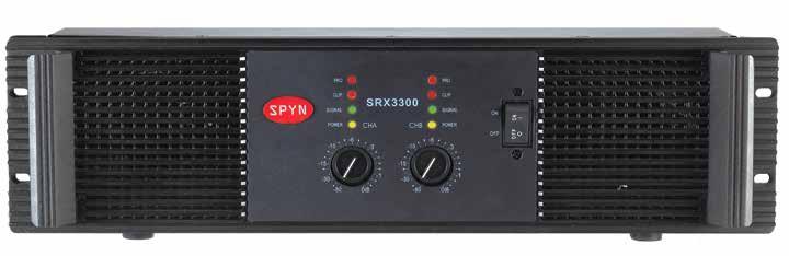 AMPLIFIER SRX3300 Class H Pro Audio Power Amplifier If you are looking for a true touring grade power amplifier that can deliver 5000 watts of thumping low end and crystal clear highs then the