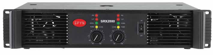 SRX2800 Professional Power Amplifier All the great features of the SRX3300 in a more compact, 2U housing.