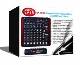 8 channel mixer with mic & line inputs 4 balanced XLR mic inputs & low noise preamps 16 DSP multi-effects USB source input 3 band EQ s