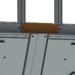 Secure the toe board gap plate using 5/16 (8mm) tappers provided. See Detail C. 4.