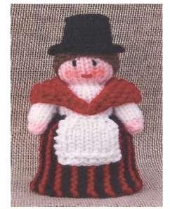 Velindre Knitting Appeal Tiny Welsh Lady Badge Materials A pair of 3mm knitting needles. Small amounts of double knitting yarn in black, white, red, pink and brown. Polyester toy stuffing.