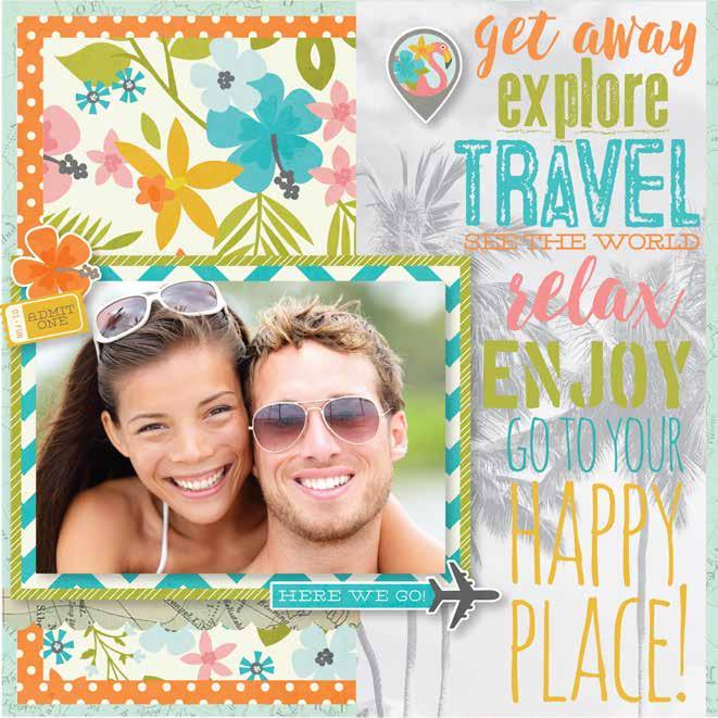 Highlight your tropical travel memories with You Are Here!, the latest travel themed collection from Simple Stories.