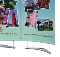 8 Banner Options Concave Convex Walls D4 Wave A single pair of curved aluminum bars can create both concave and convex displays.