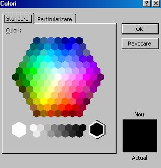 Modulul 3. PROCESARE DE TEXT. UTILIZAREA APLICAŢIEI MICROSOFT WORD o nuanţa speciala, puteti opta pentru a o realiza apăsând pe butonul More Colors (Mai multe culori). Se va deschide fereastra Colors.