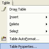Selectarea unui rand din tabel - se face asemanator cu selectarea unei coloane singura diferenţa fiind poziţionarea mouse-ului.