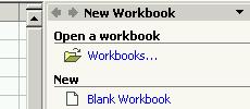 Modulul 4. CALCUL TABELAR. UTILIZAREA APLICAŢIEI MICROSOFT EXCEL document prin folosirea panoului de sarcini (Task Panes) când se dă click pe Blank Workbooks (Fişier Gol).