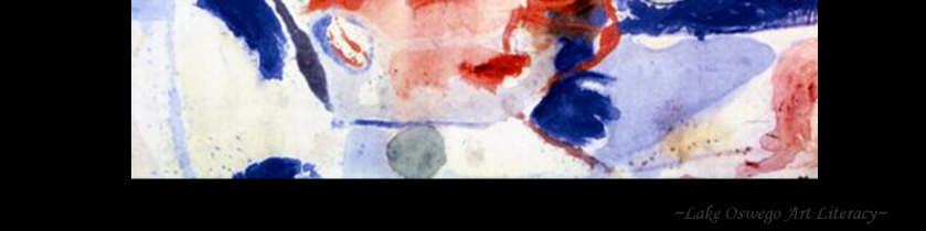 At the time this painting was created, Frankenthaler was just 24 years old, working in New York City, and she was influenced by the Abstract Expressionist artists of the late 1940s and early 1950s.