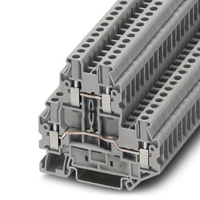 Extract from the online catalog UTTB 2,5 Order No.: 3044636 Feed-through modular terminal block, Cross section: - 4 mm², AWG: 26-12, Connection type: Screw connection, Width: 5.