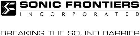 We at Sonic Frontiers are sure that you will derive many years of listening pleasure with your new SFL-1 Preamplifier.