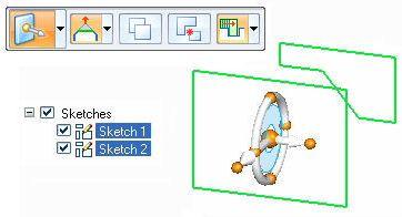 Lesson 12 Moving sketches Workflow for a synchronous 3D move or rotate of sketch elements 1. Select sketch geometry.