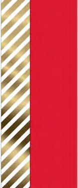 Gold Stripe/Red 2-Sided