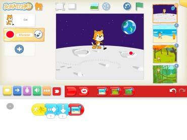 Lesson 7: New Pages Lesson 7: New Pages In this lesson, students will learn how to make new pages for their ScratchJr stories. This feature is useful for projects that have multiple scenes.