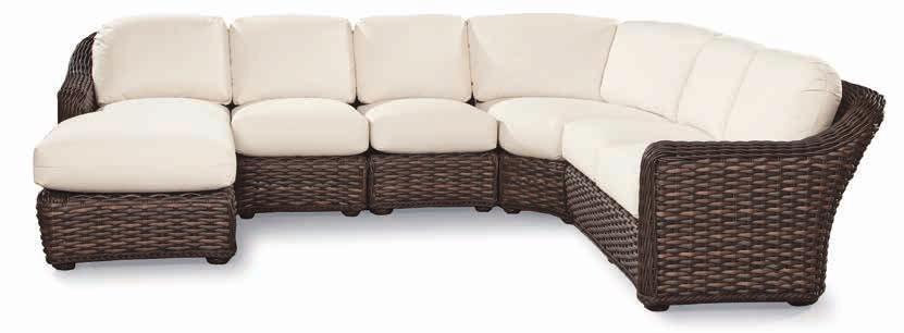 SOUTH HAMPTON COLLECTION WOVEN SYNTHETIC WICKER 790-42 LF One Arm Chaise 790-10 Armless Chair 790-16 Corner Wedge 790-21 RF One Arm Loveseat CONNECTOR