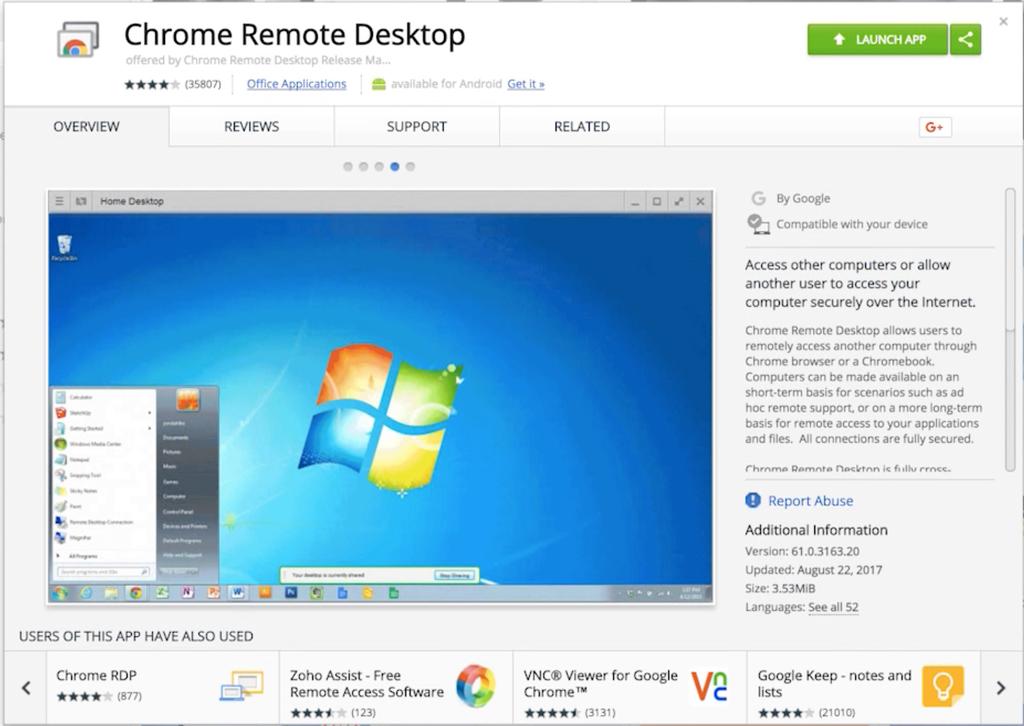 To do this, you ll want to download and install the Chrome Remote Access extension on your Chrome browser on either a Mac OS or Windows computer