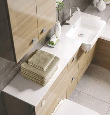 piece basin and top available in right or left handed format and fitted to suit your needs.