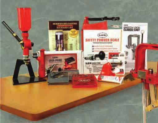 The kit is completed with Lee Modern Reloading. The complete guide to reloading featuring 167 cartridges with over 28,000 loads.