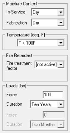 SINGLE SHEAR NAIL EXAMPLE Wet service factor (C M ) Specify additional parameters: Temperature factor (C t )