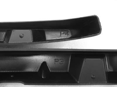 64 65 Locate the fl at style fl are passenger side rear inner pieces marked P3 &