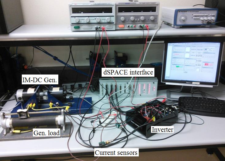 Fig. 11. Induction motor phase currents for a step torque command of 0.5Nm to -0.5Nm. Fig. 8. Experimental setup for dspace-based DTC scheme. Fig. 12.