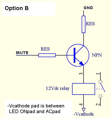 and R212 marked orange. Mute circuit The mute circuit ensures pop free switching of the system and it is a part of the softstart circuit. It switches on at the same threshold level as the relay.