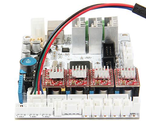 4) Connect Extruder motors.