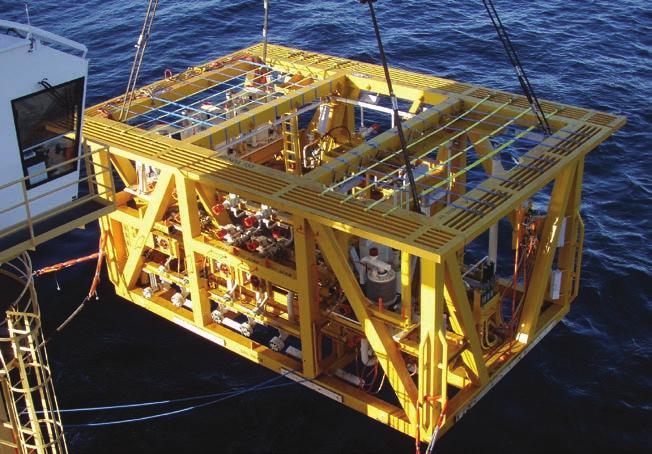 MultiManifold The Multimanifold has been developed using the OneSubsea patented Multiport Selector, which provides a more compact test and production system for subsea developments.