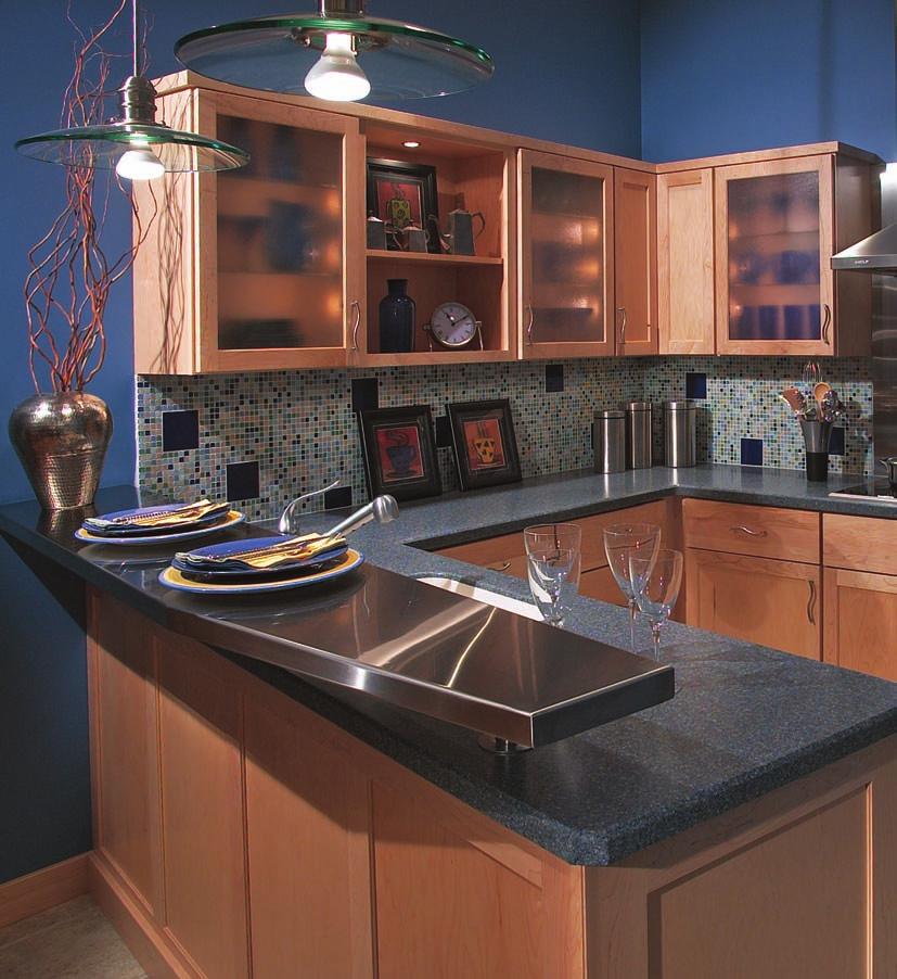 This kitchen merges form and function with eye-catching results.