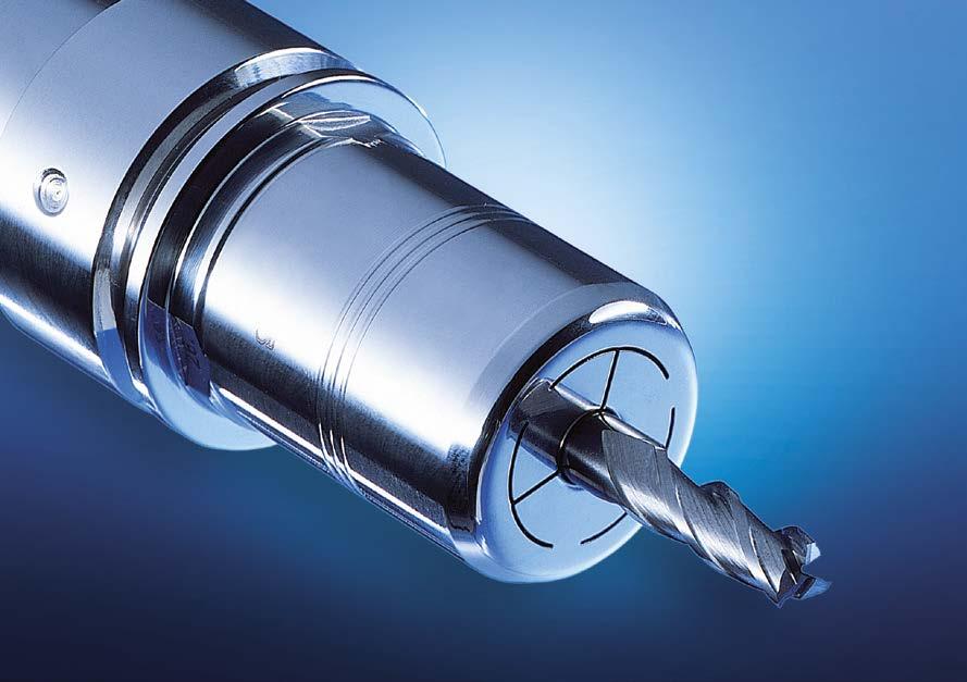 Before clamping The polygon-shaped geometry of the shank insert can be clearly seen in the unloaded, relieved state. Clamping diameter is round Force 2.