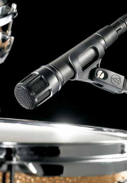 Instrument Microphones Artist Series ATM650 Hypercardioid Dynamic Instrument Microphone hypercardioid top applications: snare, guitar cabinets, vocals Hypercardioid polar pattern reduces pickup of