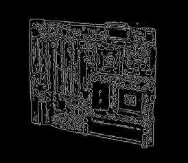 the motherboard Preprocessing the image Edge detection using canny algorithm Separate according to the specific mask b) Sobel