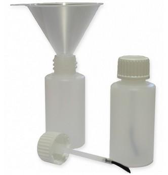 Each touch up bottle 30 ml with lid with built-in brush; 2 metal mixing balls to obtain thorough mix, selfadhesive label for any comment, one funnel