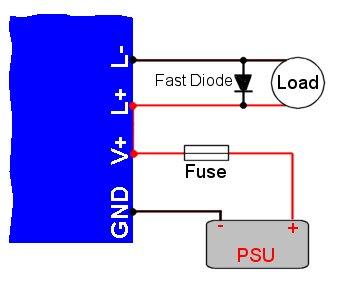 For Example: Using a 12V supply, RLOAD = 12 / 120 = 0.