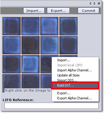 Import your graphic to replace the Maxis tile Switch to Plugin view (there should be a button at the bottom of the SimPE window) Right-click the floor tile image and