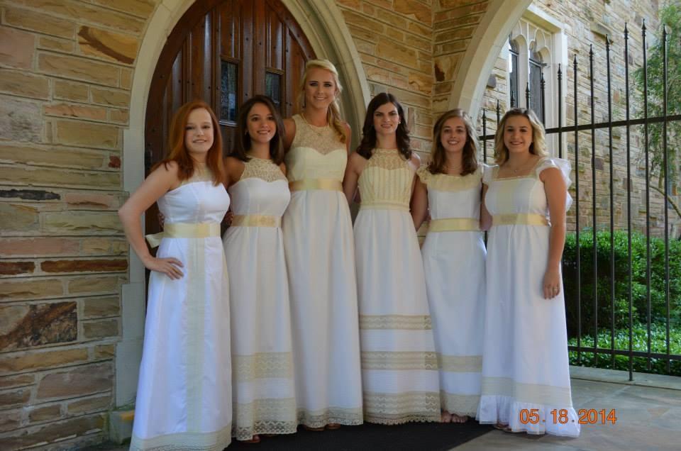 Southern Traditions By Beth Bryson There is a long standing tradition at the private schools in Montgomery, Alabama where the girls who are graduating wear heirloom style dresses for their