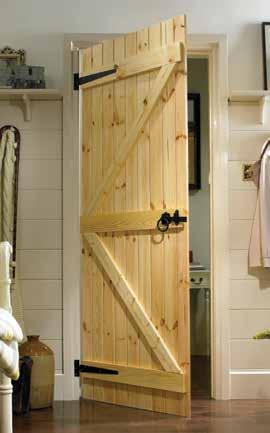 Ledged and Braced Solid timber tongued and grooved door, supplied ready to paint, stain or varnish. V-jointed Nordic Pine timber. Solid timber construction.
