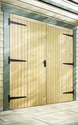 Garage Double Door 44mm Solid Timber Doors. Glazed with 4mm Toughened safety Glass. Ready to Paint or Stain.