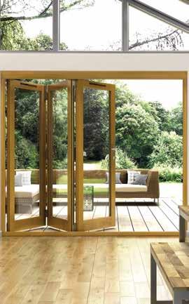 Solid Oak 54mm Pattern 10 High quality folding sliding door set, allows you to smoothly open the doors fully, letting your inside space be part of the outdoors. 10 Year manufacturing fault guarantee.